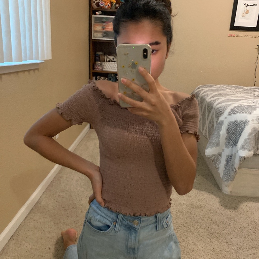 🍂 nude off the shoulder top